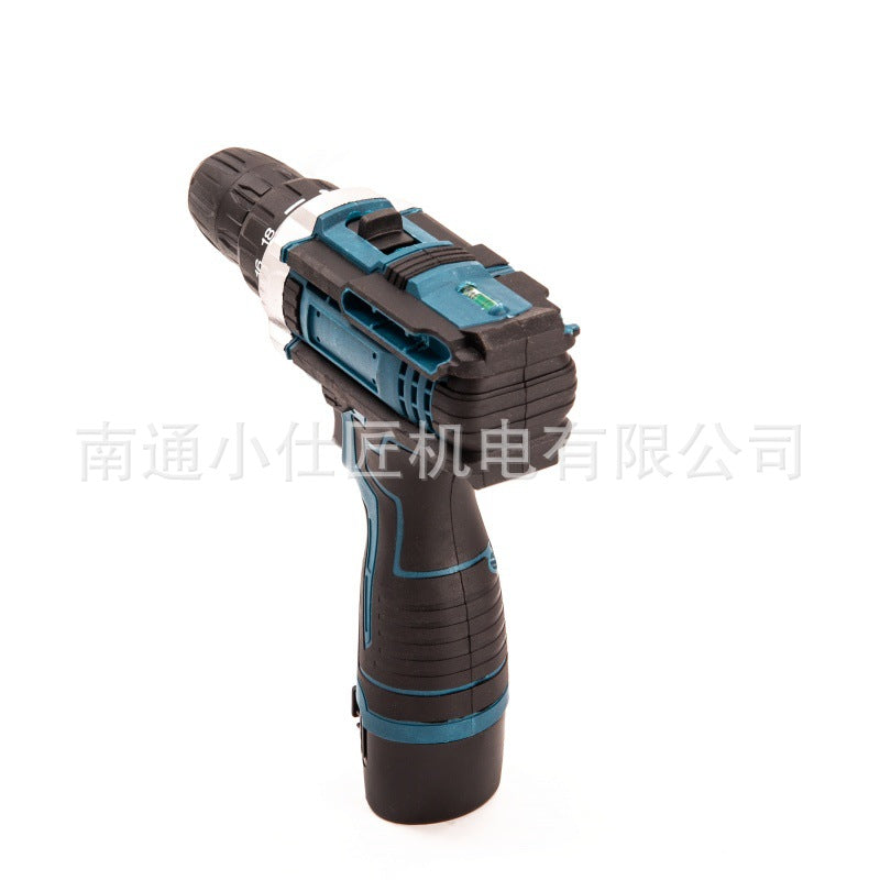 Cross-Border Foreign Trade Rechargeable Lithium Drill Household Portable Multi-Function Two-Speed Pistol Drill Electric Screwdriver Wholesale