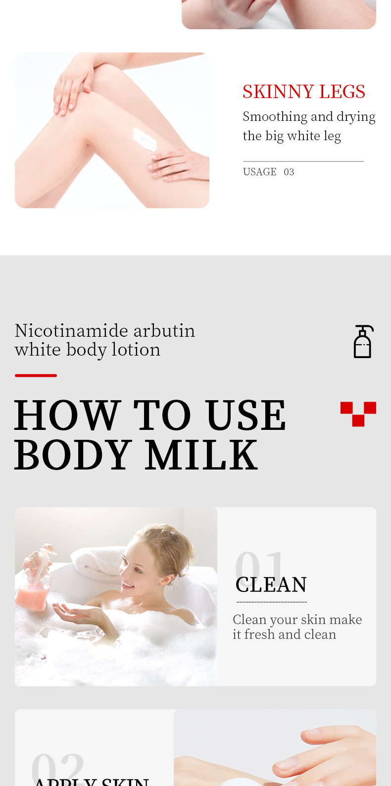 Whitening Body Lotion SADOER Niacinamide Arbutin Brightening Moisturizing Lotion Cross-Border Wholesale