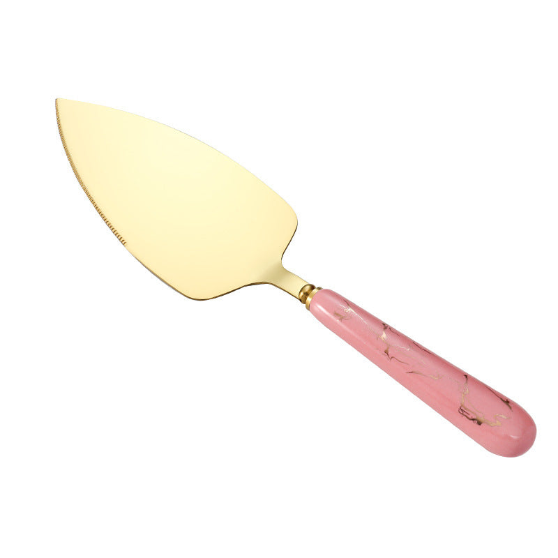 Ceramic Handle Stainless Steel Knife and Spatula Gift Set Creative Baking Tools Cheese Knife Butter Knife Cake Spatula Pizza Spatula