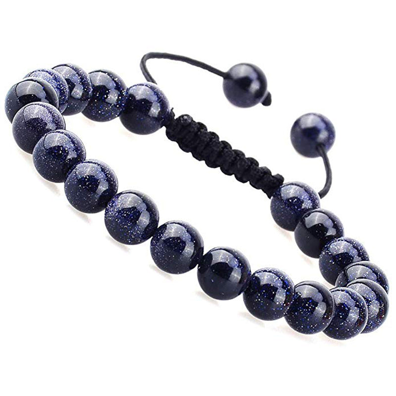 AliExpress Natural Tiger Eye Stone Bracelet Agate Couple Woven Bracelet Peacock Stone Woven Bracelet