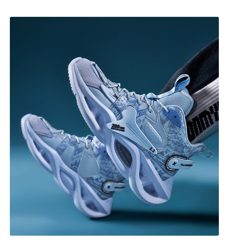 High-top Dad Shoes Men's Sports Shoes Youth Thick-soled Height-increasing Comfortable Basketball Shoes Trendy Brand Lightweight Comfortable