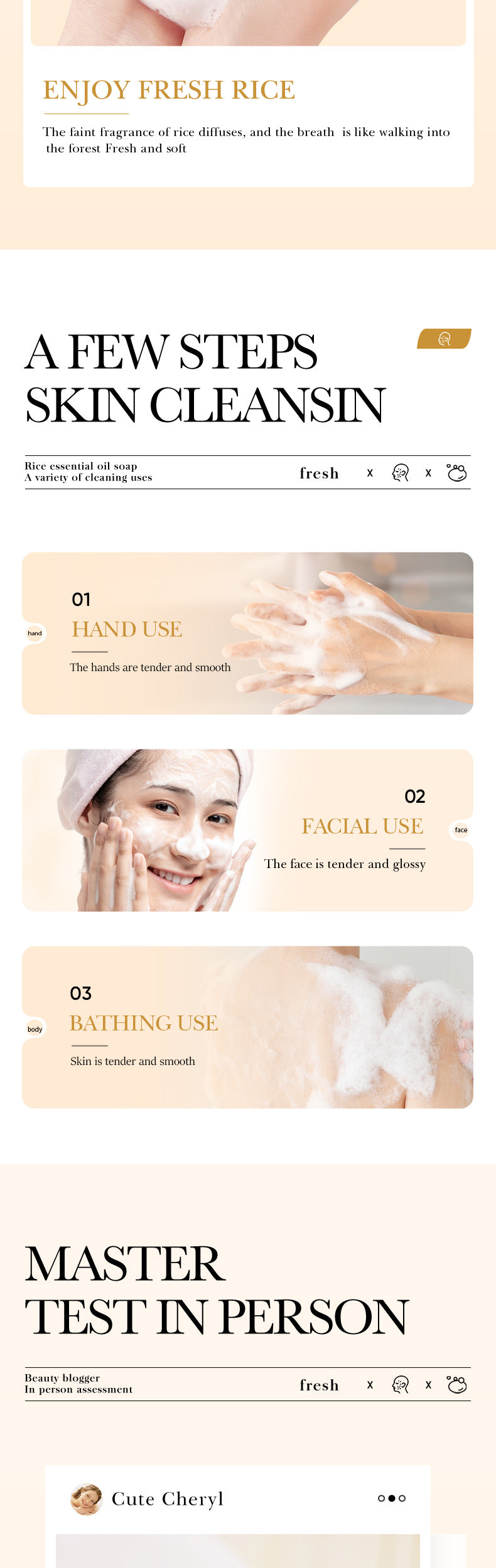 【 】BIOAOUA Rice Puree Soap Bathing Bath Soap Essential Oil Handmade Soap Manufacturer