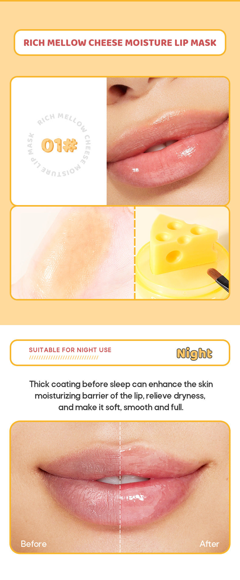 Specialized Cheese Lip Mask Lip Essence Scrub Exfoliating Dead Skin Color Changing Lip Balm