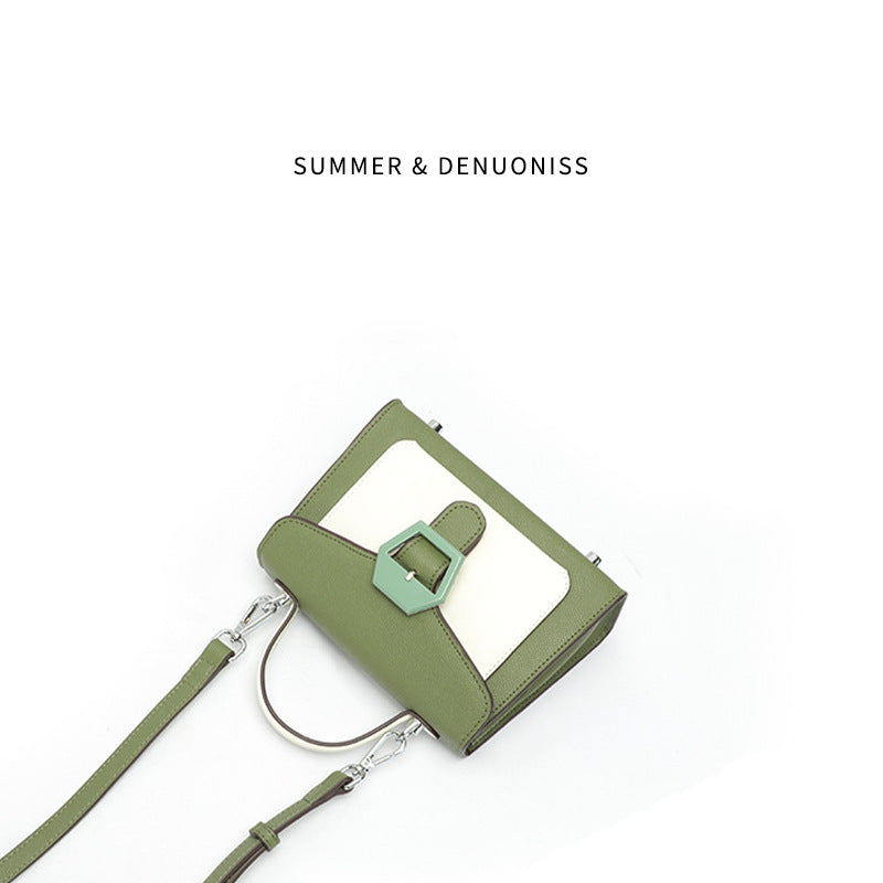 Fashion Color-Block Handbag Shoulder Bag for Women Textured Versatile Design Crossbody Kelly Bag for Daily Commute