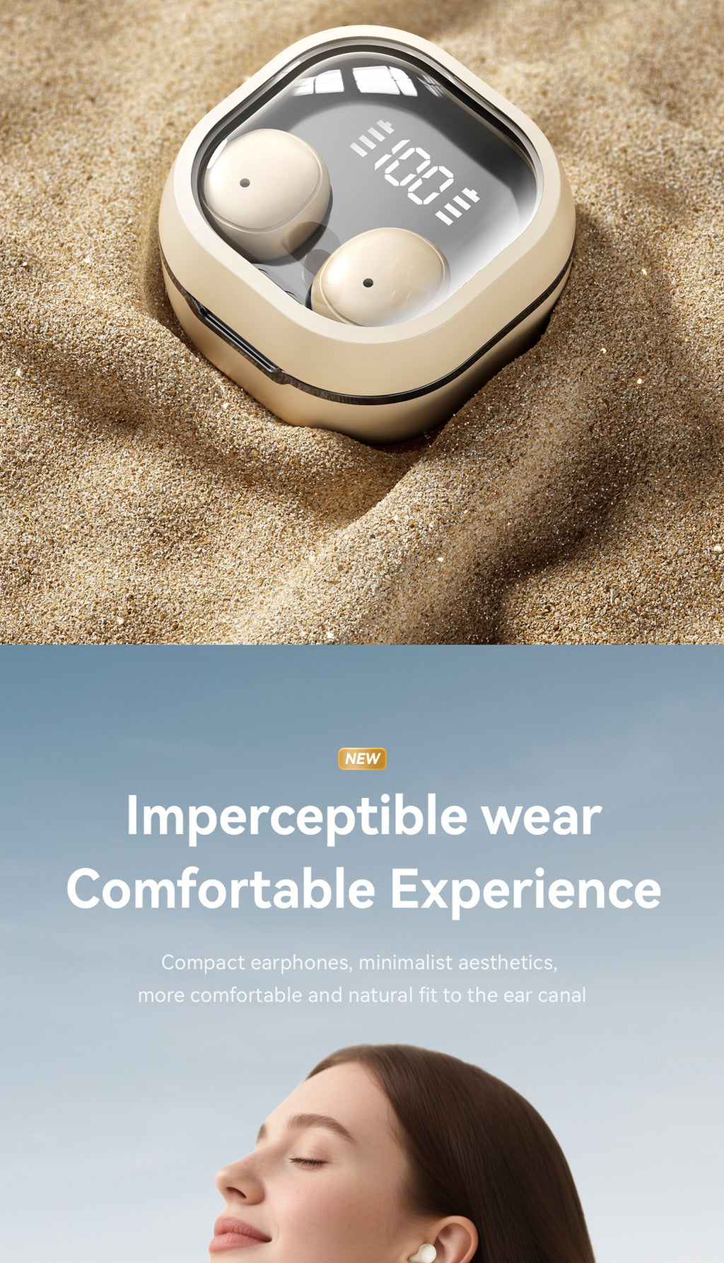 New M125In-Ear Sleep Bluetooth Headset Mini Compact Comfortable Ear-Fitting High-Quality Wireless Bluetooth Headset