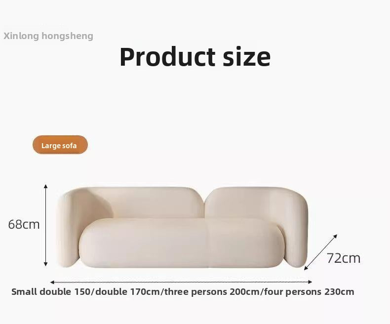 Sofa for Small Apartments, Sofa for Clothing Store, Beauty Salon, Photo Studio, Rest Area, Reception, Cream Style, Homestay, Bedroom Small Sofa