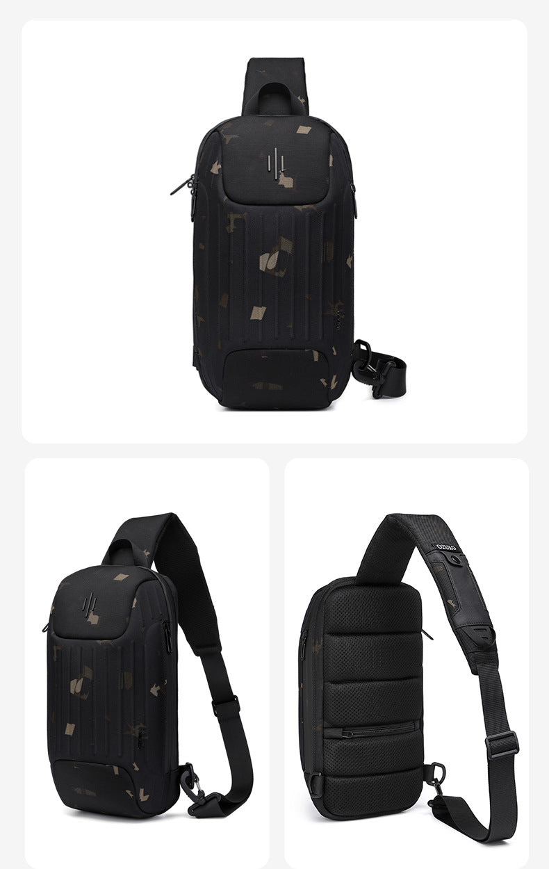 ozuko New Men's Chest Bag Casual Versatile Crossbody Bag Waterproof Anti-theft Men's Bag Crossbody Bag High-end Feel