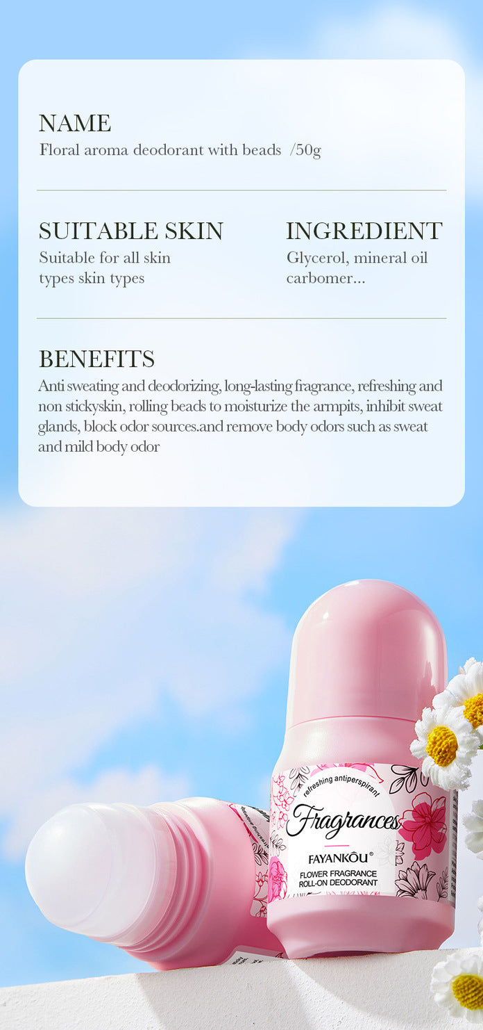 Antiperspirant50g FAYANKOU Deodorant with Long-lasting Fragrance, Refreshing Antiperspirant Roll-on,  Wholesale