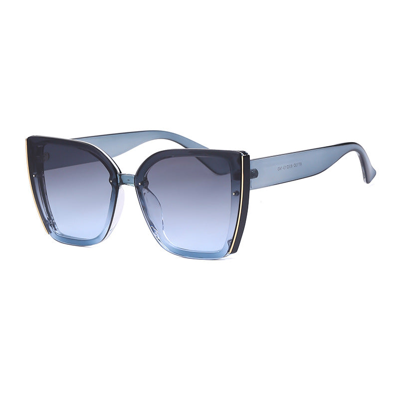 Internet Celebrity Cat Eye Large Frame Sunglasses for Women Fashion Trend UV Protection Sunglasses Korean Style Glasses sunglasses