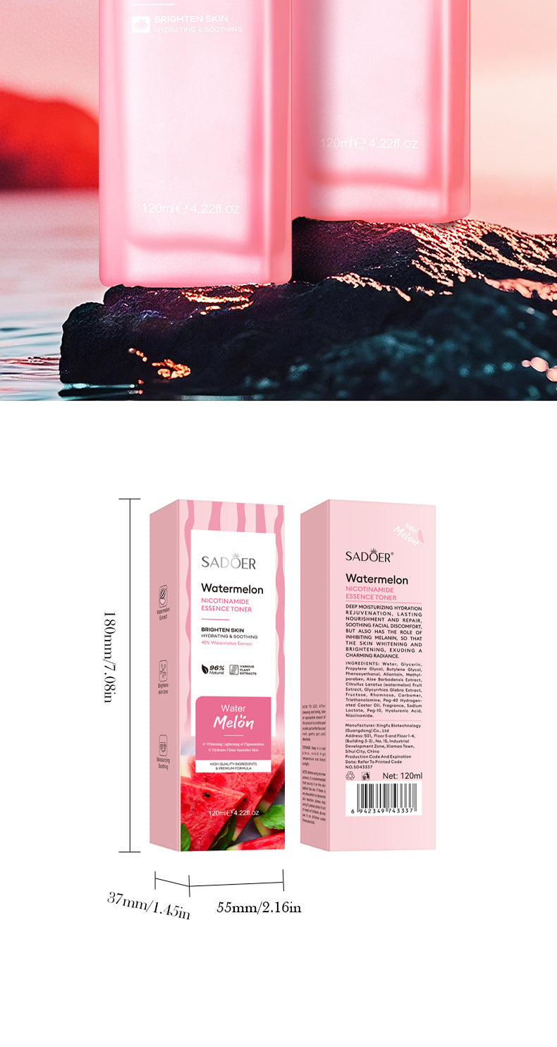Watermelon Niacinamide Toner SADOER Moisturizing Essence Water Cross-Border Wholesale