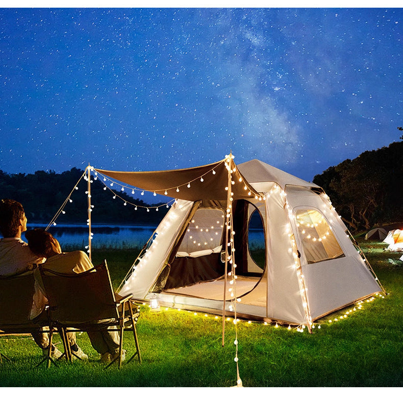 Canopy Tent 2-in-1 Outdoor Camping Waterproof Fabric Full Set Thickened Silver Sunproof Rainproof Four Seasons Tent