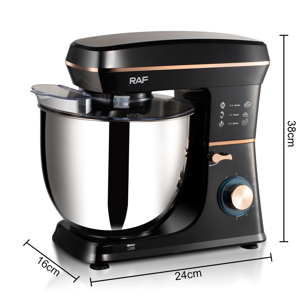 Chef Machine Fully Automatic Dough Mixer Kneading Stirring Milk Cap Egg Beater Desktop Commercial Small Multi-Functional5.5L