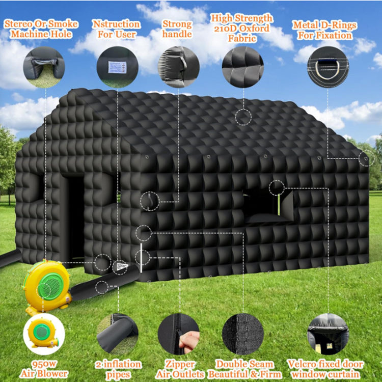 Low Price Single Fabric Inflatable Commercial Event Tent Club Colorful Spotlight Smoke Portable Inflatable Bar
