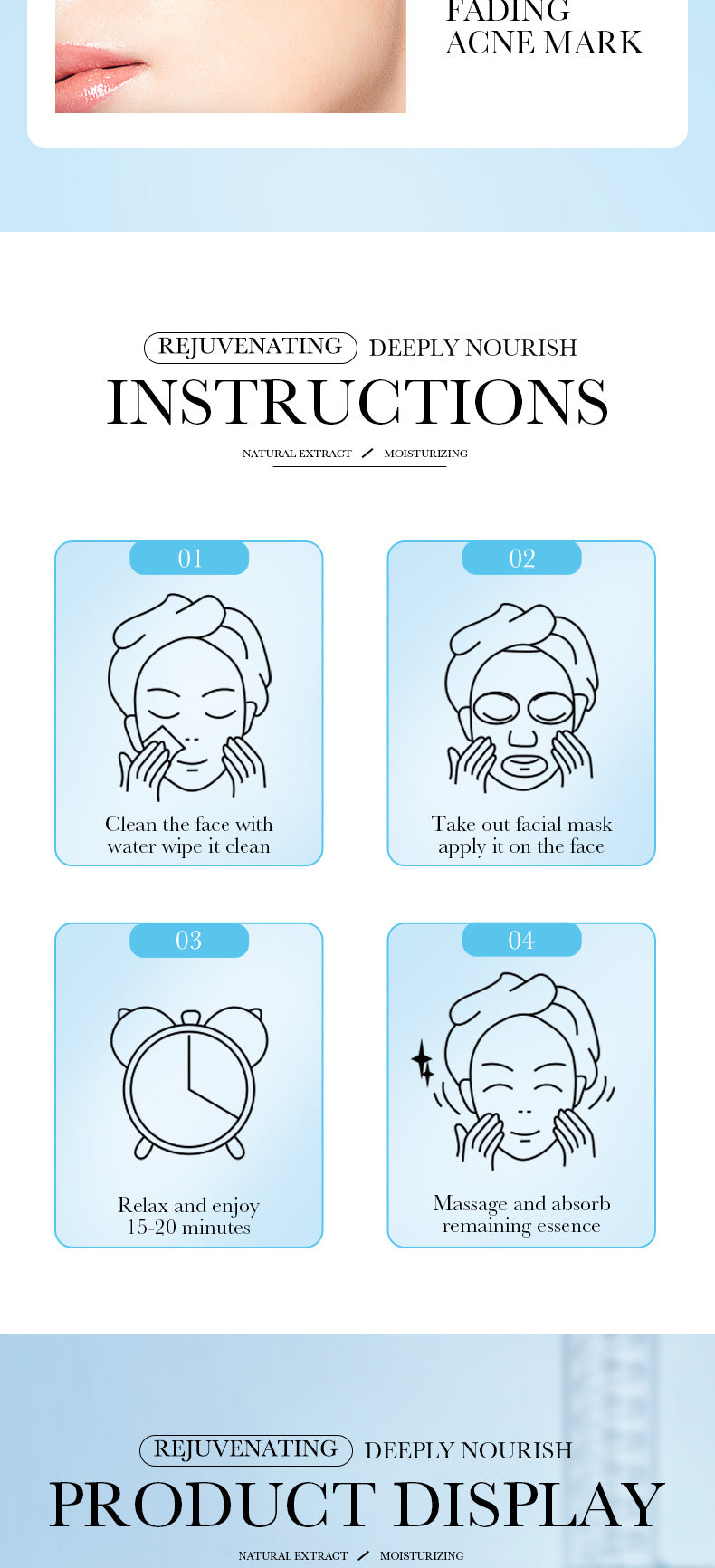 Mask30gBIOAOUA Honey Hydrating Pearl Moisturizing Rose Snail Moisturizing  Foreign Trade Wholesale