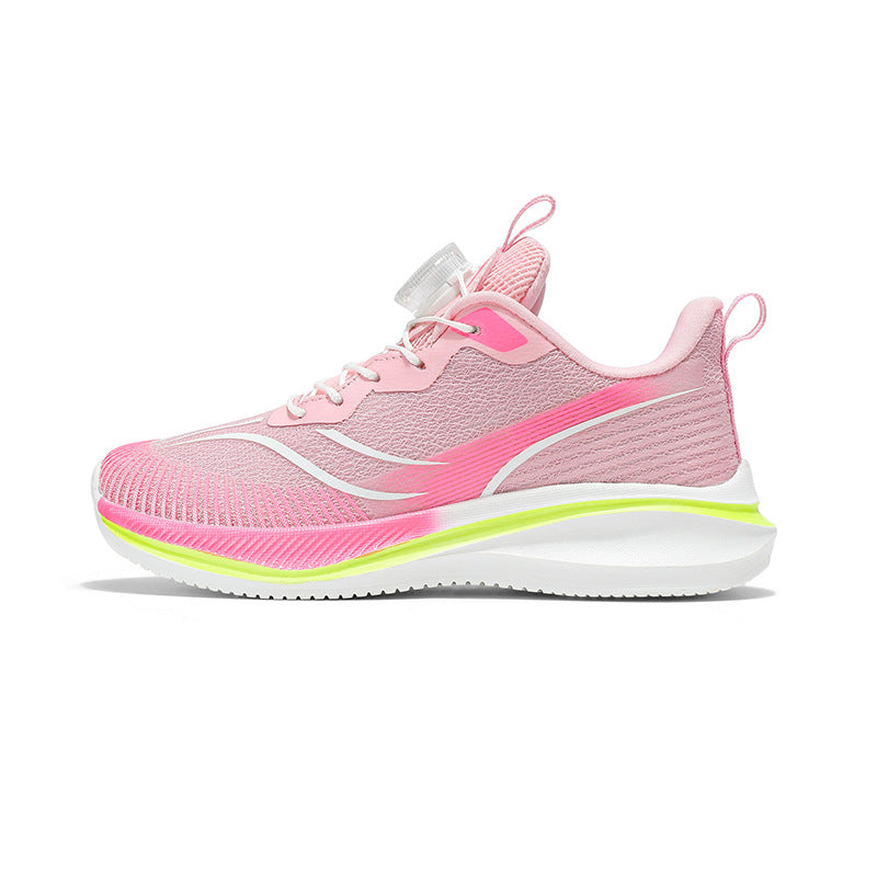 Men's and Women's Children's Running Shoes Lightweight Soft Sole Night Light Kids Shoes Men's Racing Student Mesh Sports Shoes Non-Slip Sole