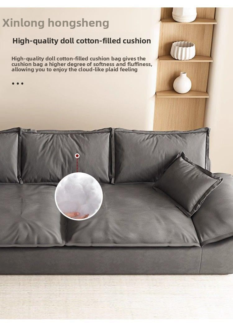 Italian Minimalist Sailboat Sofa Light Luxury Home Living Room Large Sofa Rental House Small Apartment Straight Row Fabric Sofa