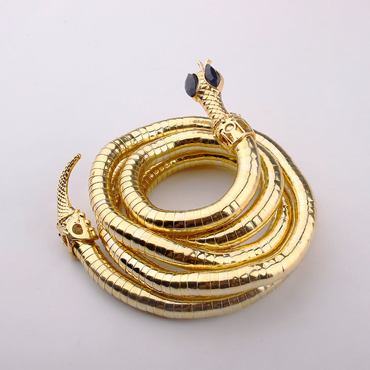 New Women's Snake Bone Chain Casual Style Choker Snake Year Necklace Minimalist Style High-end Snake Shape Necklace
