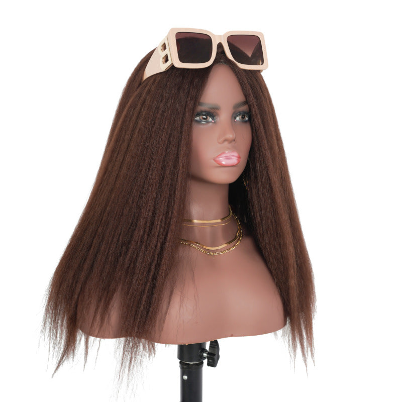 Wig Fluffy Headband Hairband Magic Tape Wig Headband African Wig Long Wig Headband Versatile