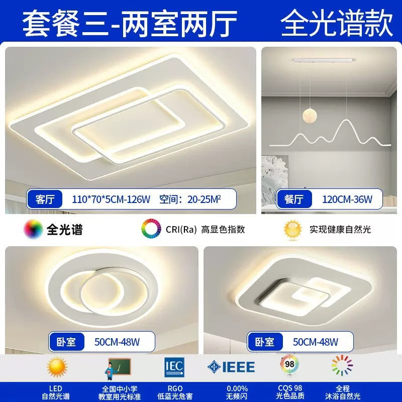 Full Spectrum Ceiling Light Living Room Light Hall Main Light Modern Simple Bedroom Light Whole House Zhongshan Lighting Home Decoration Lighting