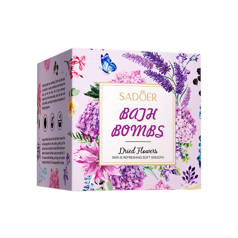 Dried Flower Explosive Bath Salt Ball100gSADOER Clean Fragrance Bath Ball  Wholesale
