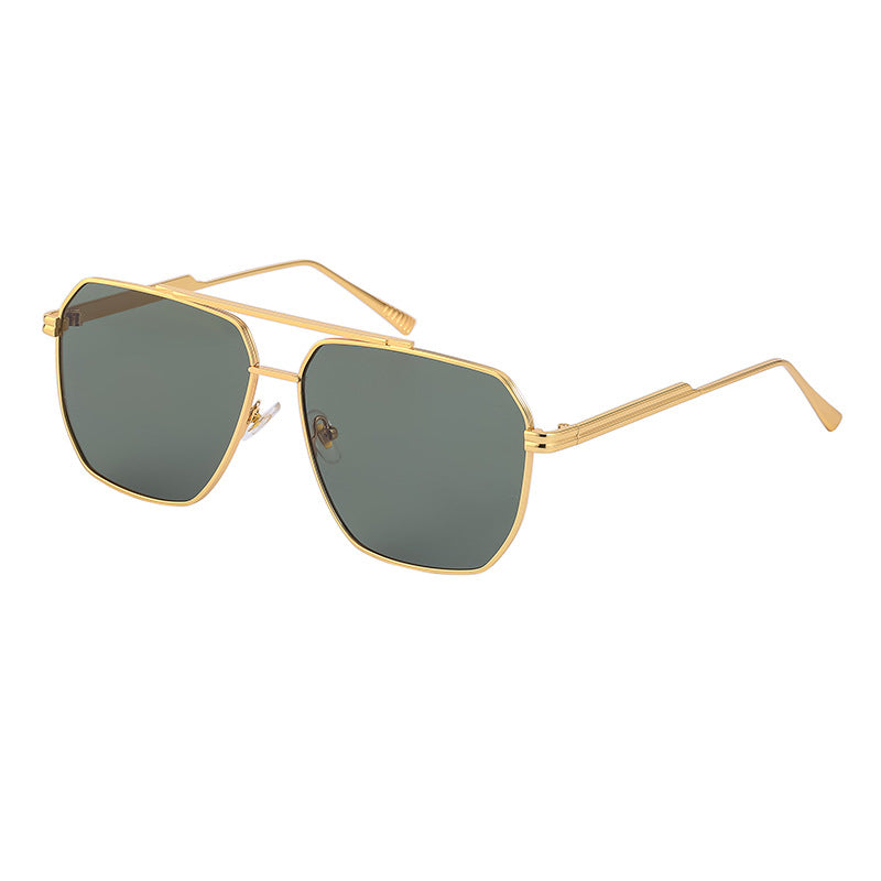 Men's Retro Double Bridge Sunglasses shades Europe and America ins Large Frame Sunglasses for Men Trendy Outdoor Cycling Glasses Wholesale