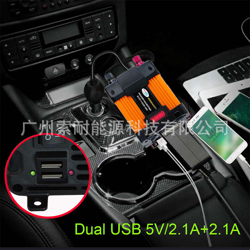 Automobile and Motorcycle Parts Car Converter Inverter300W/500W Car Inverter Power Supply12V Turn110V/220V