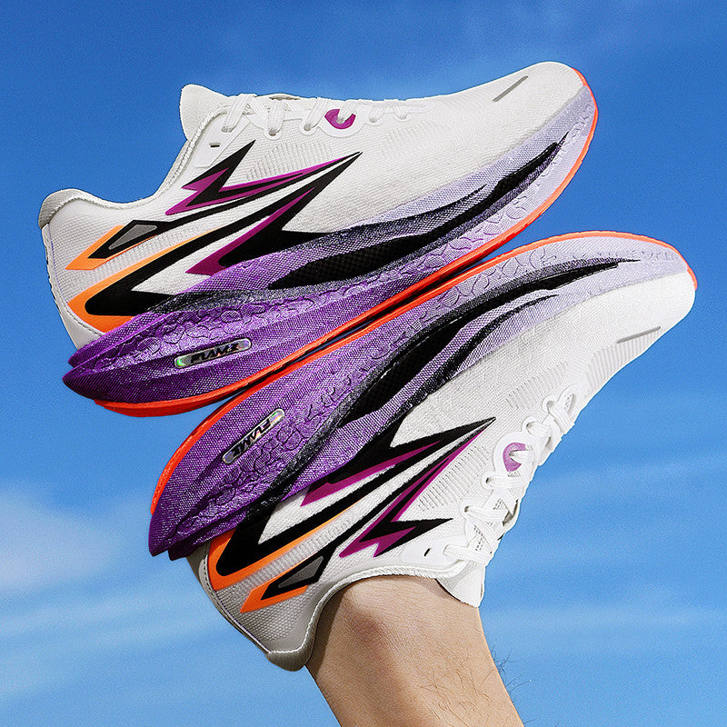 Fashion Four Seasons New Popcorn Carbon Plate Breathable Couple Running Shoes Comfortable Unisex Sports Shoes
