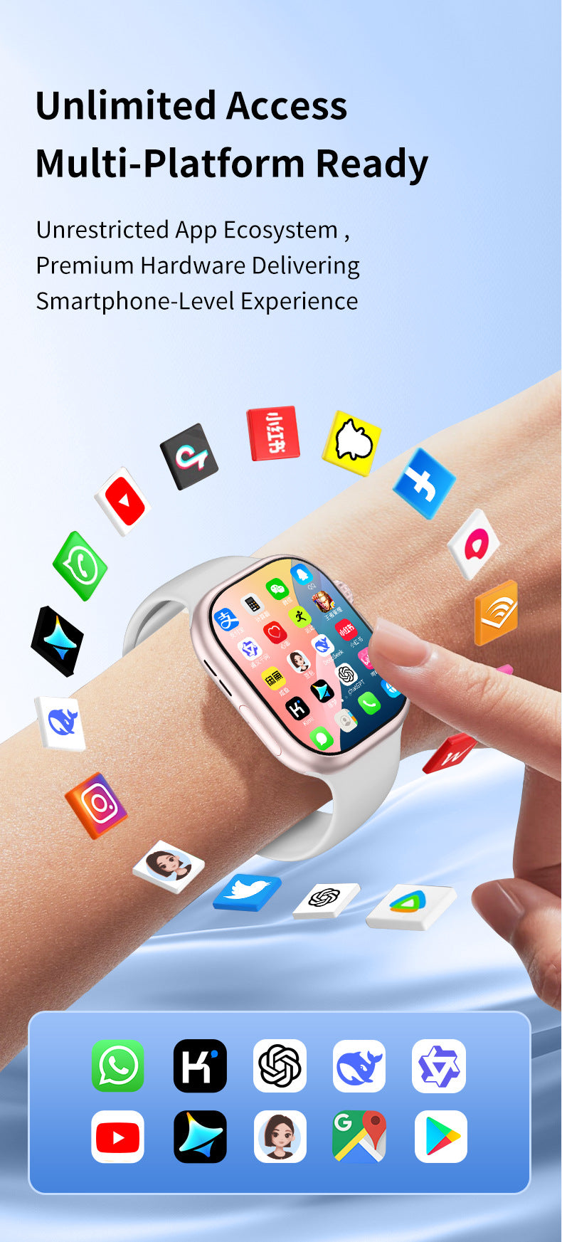 M16Smart Watch5G Plug-in Card Full Netcom Google Store APP Download S10 Max Honeycomb Panel Video Call