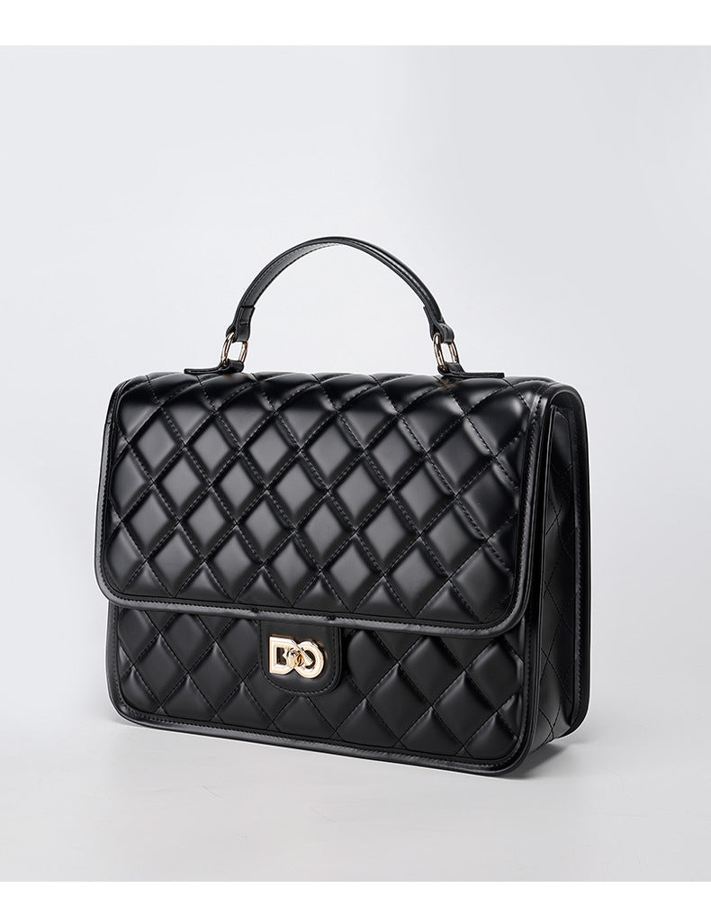 Quilted Pattern Light Luxury Fashion Niche Academy Style2024Versatile Little Chanel Style Quilted Chain Handbag and Backpack for Women