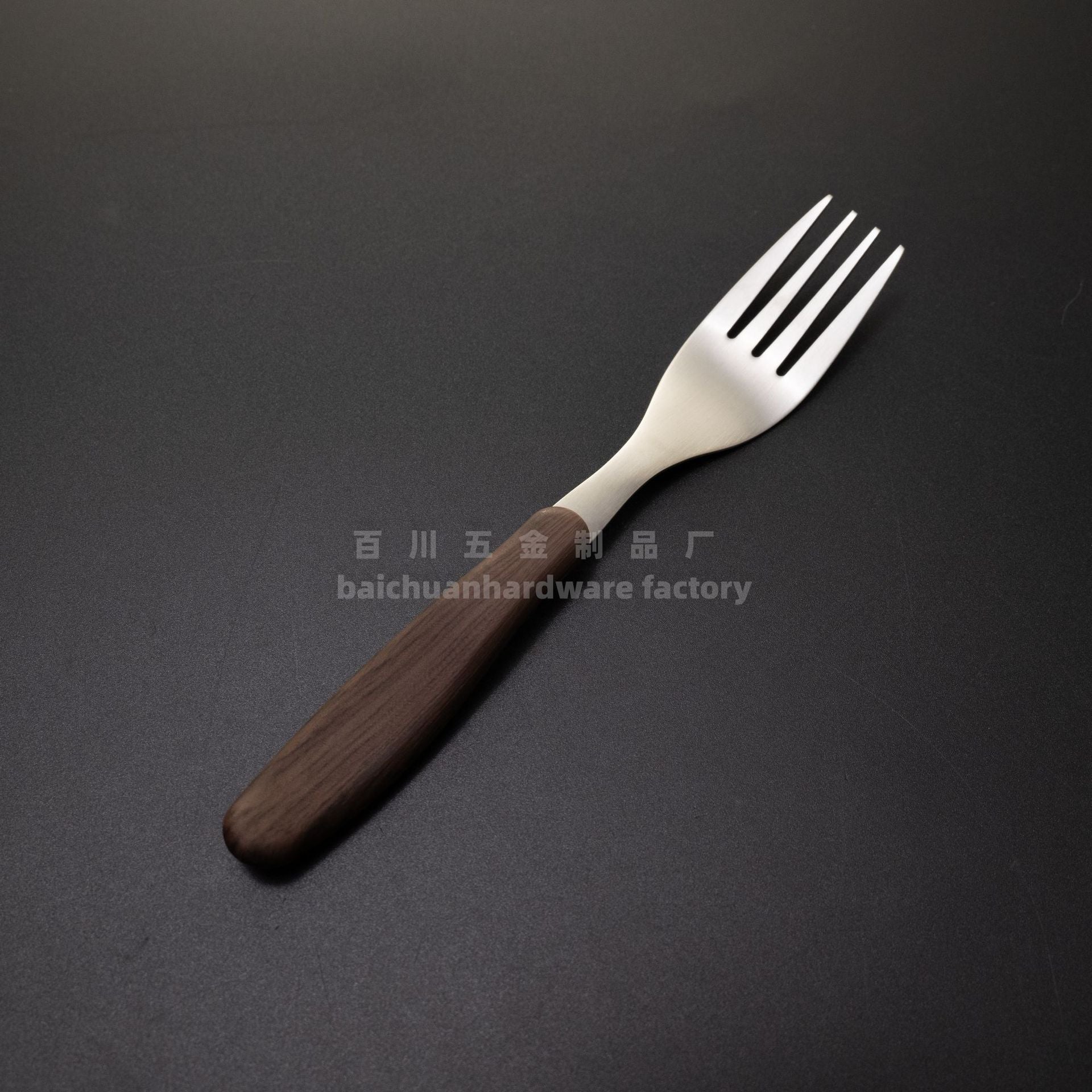 18/10Stainless Steel Western Tableware Set Imitation Wood Grain Handle Steak Knife Fork Spoon High-end Western Hotel Tableware