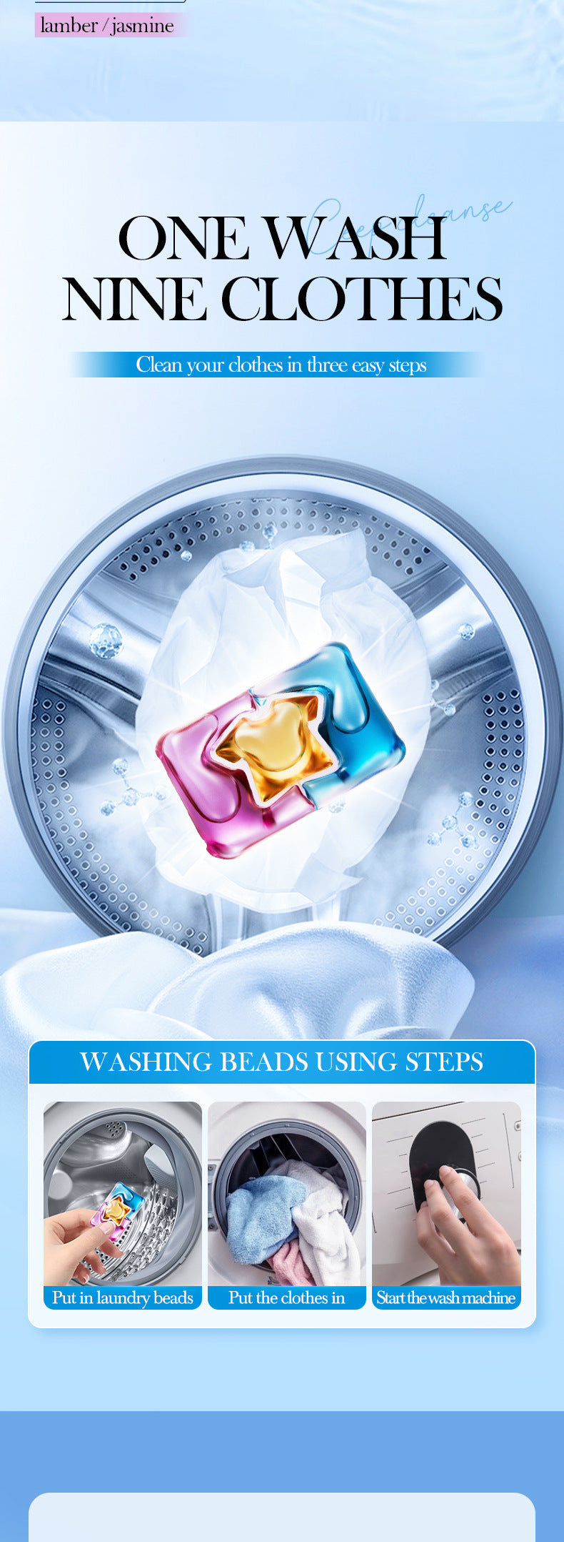 Laundry Pods SADOER Deep Cleaning Clothes Clean Laundry Detergent  Foreign Trade Wholesale