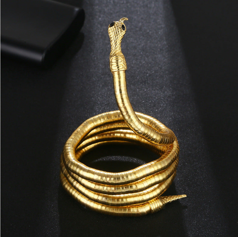 New Women's Snake Bone Chain Casual Style Choker Snake Year Necklace Minimalist Style High-end Snake Shape Necklace