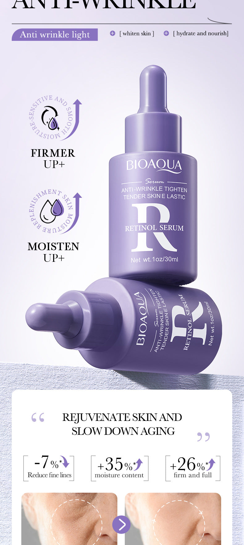 Essence Three-Piece Set90ml BIOAOUA Hydrating and Moisturizing Skincare Set  Wholesale