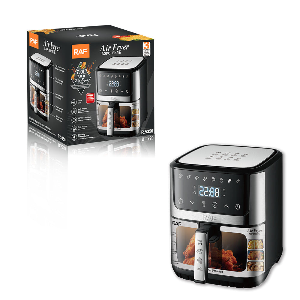 RAF European and American Regulations 6L Multifunctional Household Electric Fryer Air Fryer Visual Intelligent Touch Screen R5350