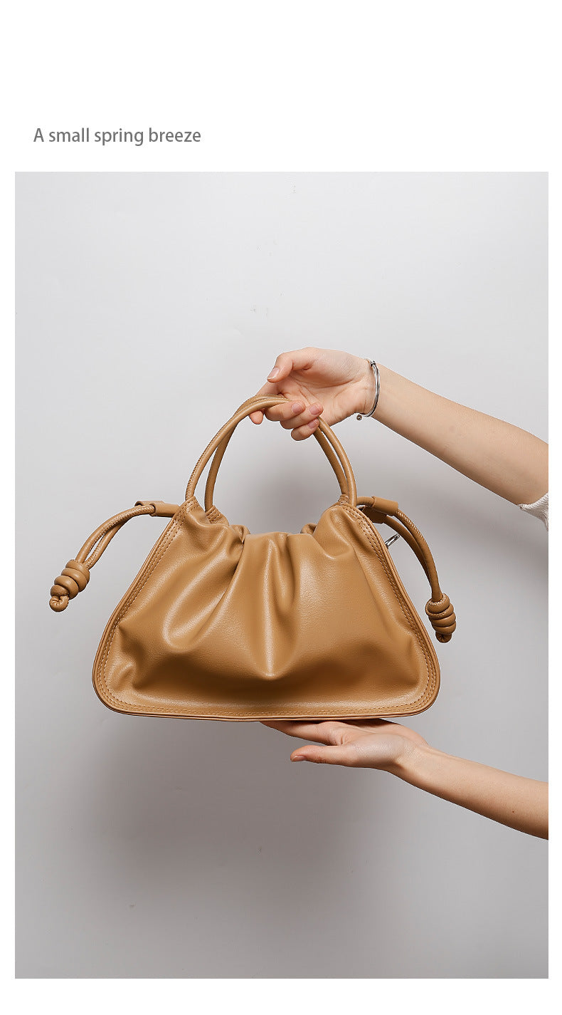 Special-Interest Design Bag Women2024New Large Capacity Pleated Cloud Bag Simple Commuting Shoulder Crossbody Underarm Bag