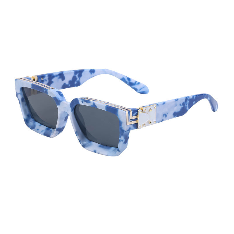 0k Billionaire Style Sunglasses Men Fashion Internet Celebrity Sunglasses Women High-end Glasses Square Frame Sunglasses