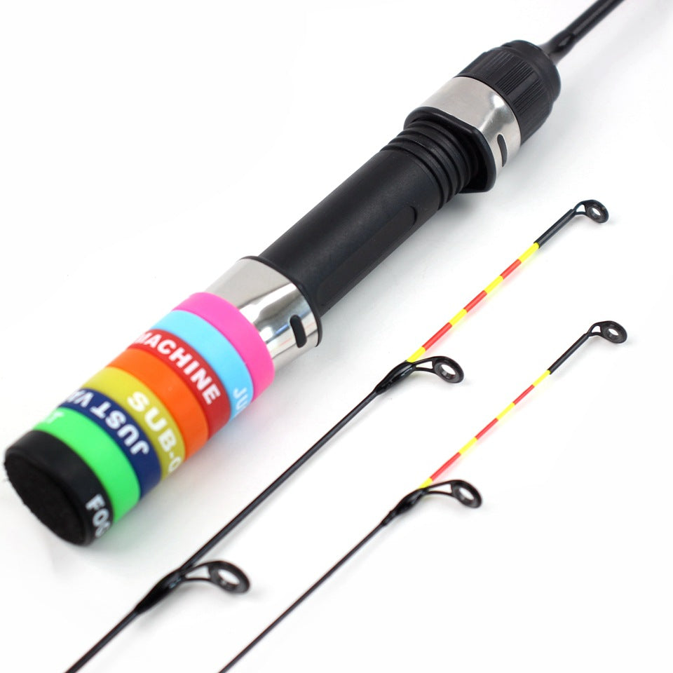 Factory Wholesale55cm2Carbon Fiber Ice Fishing Rod Ultra Soft Ultra Light Portable Winter Fishing Rod European and American Winter Fishing