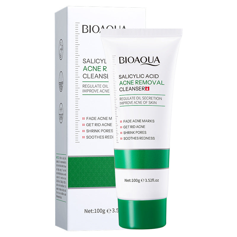 Salicylic Acid Facial Cleanser100g BIOAOUA Deep Cleansing Moisturizing Facial Cleanser  Wholesale