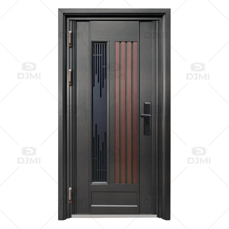 Modern Hot-selling Design Security Steel Main Entrance Door Exterior Metal Steel Door Design for House