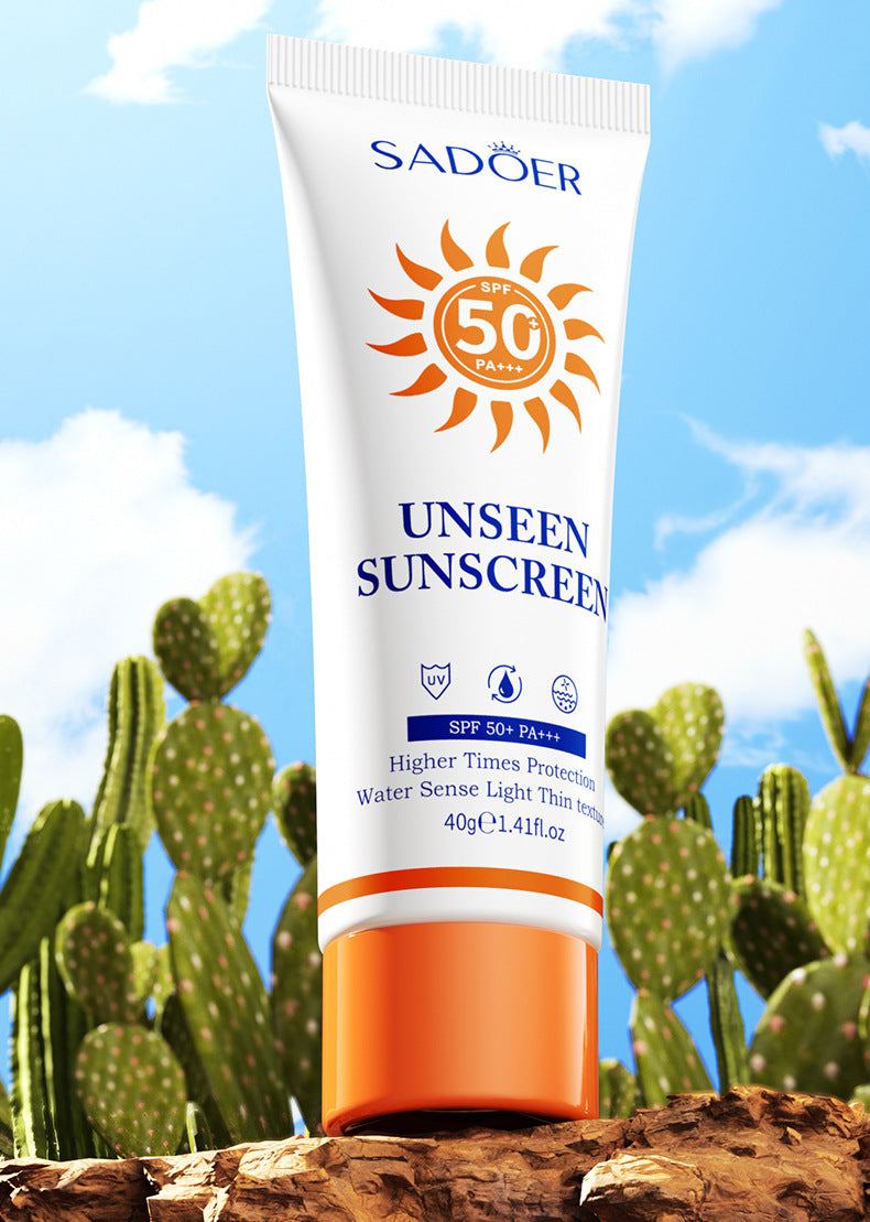 Sunscreen SADOER Protective Isolation SPF50+ Lightweight, Moisturizing, Clear Cross-Border Wholesale