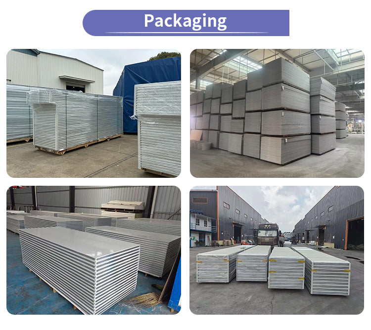 Handmade Customizable Calcium Silicate Board Surface Magnesium Rock Wool Board Hollow Glass A2 Fireproof Cold Rooms Workshops