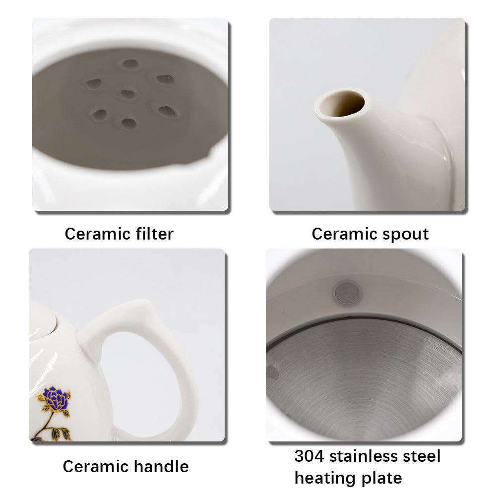 European Standard Hot Selling Ceramic Electric Kettle Household Electric Automatic Power-off Porcelain Kettle Dropshipping