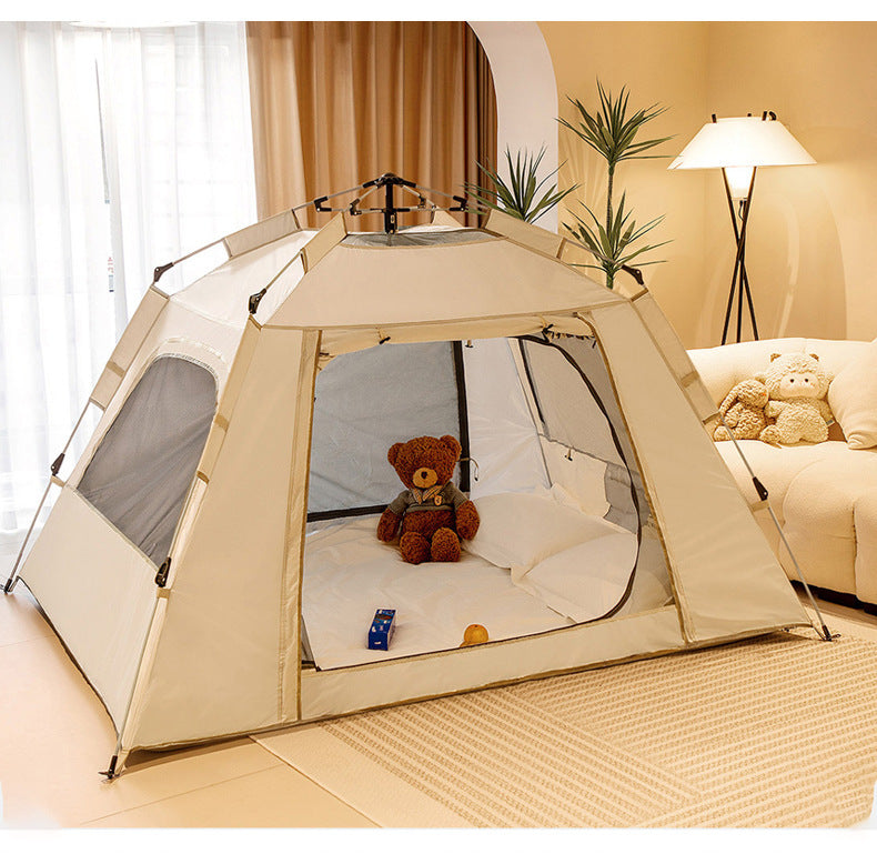 Canopy Tent 2-in-1 Outdoor Camping Waterproof Fabric Full Set Thickened Silver Sunproof Rainproof Four Seasons Tent