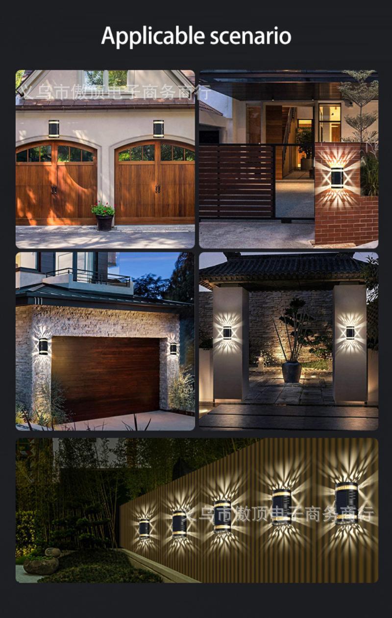 Solar Light Outdoor Human Body Induction Wall Light Waterproof Garden Courtyard Light Colorful Landscape Light LED Street Light