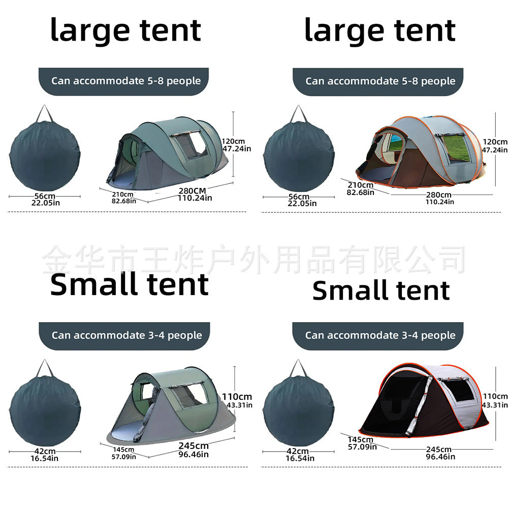 Hot-Selling Fully Automatic Hand-Pull Quick-Open Tent Travel Tent Camping Windproof Rainproof Sunproof Tent
