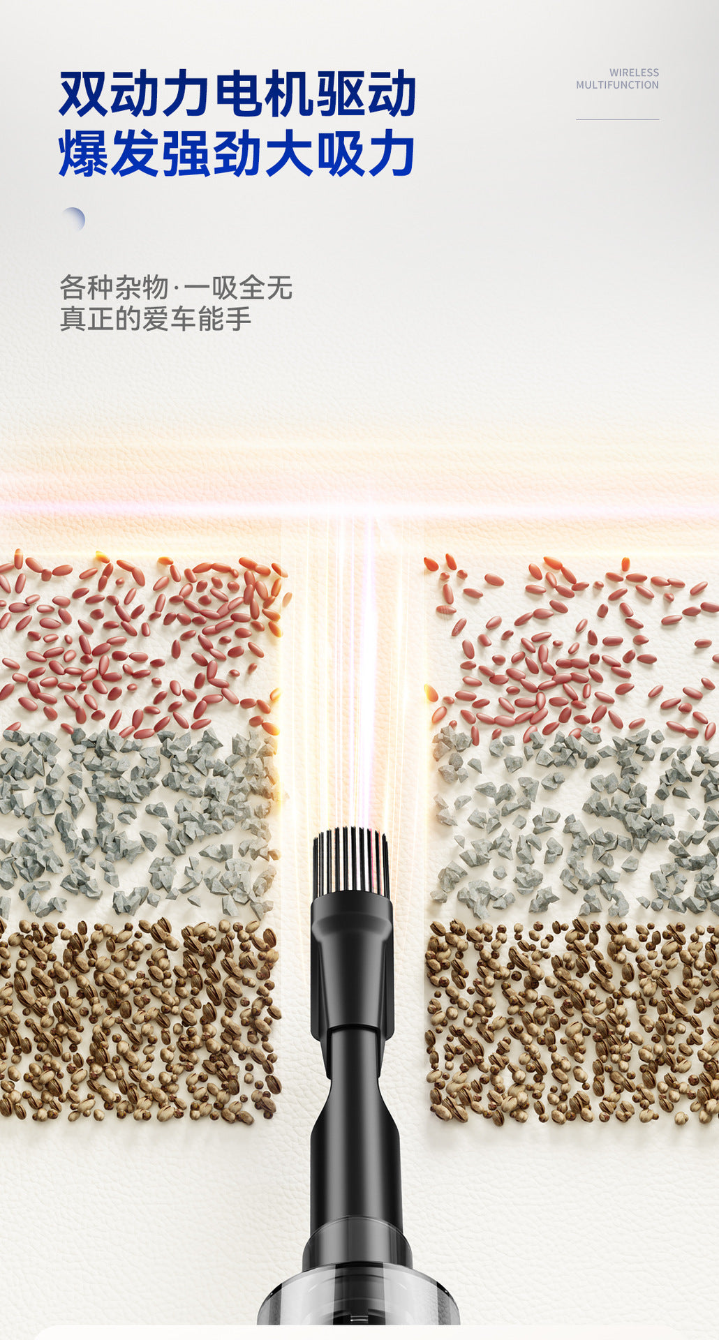 Home Car Small Rechargeable Handheld Vacuum Cleaner High Power Wireless Car Vacuum Cleaner Dual-use Suction and Blowing Large Suction Power