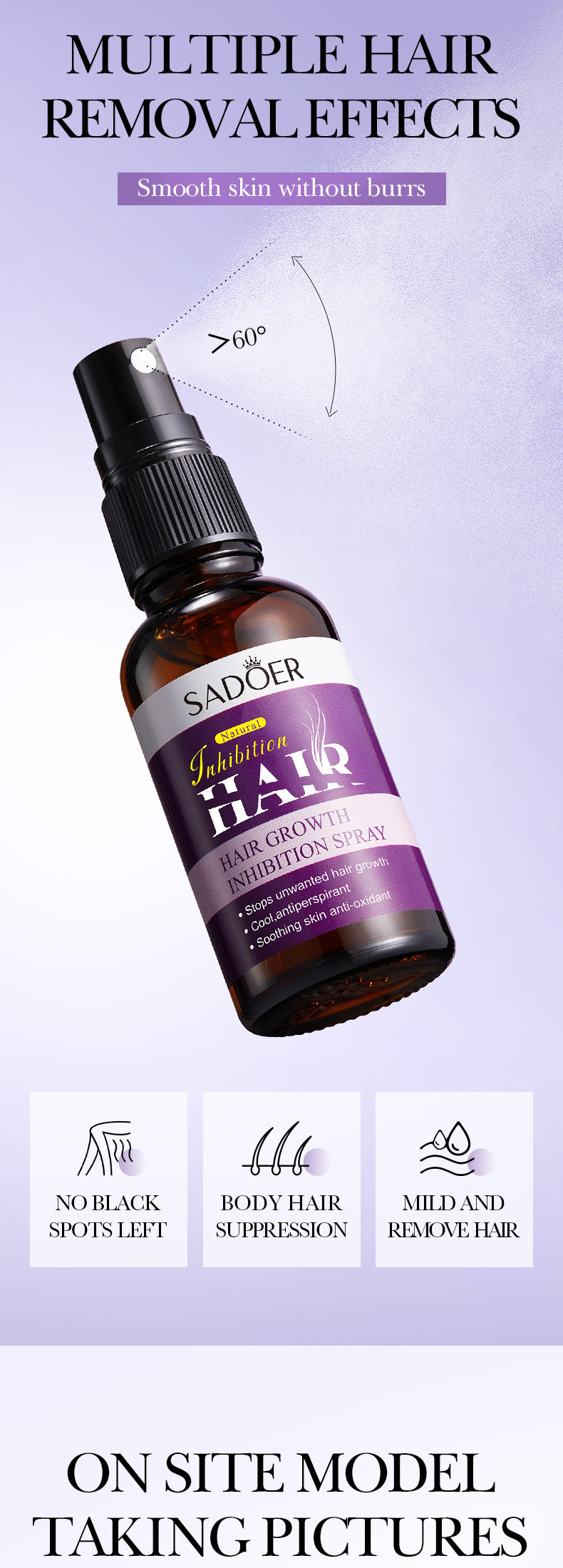 Hair Growth Inhibitor Spray SADOER Inhibiting Underarm and Leg Hair Spray  Wholesale