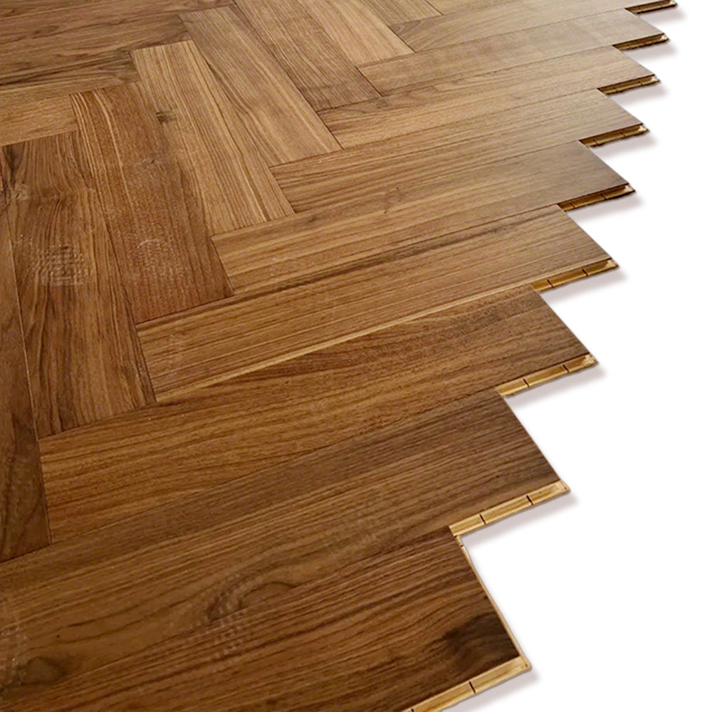 Custom 15mm Solid Wood Black Walnut Herringbone Engineered Wood Flooring | Premium Multi-Layer Waterproof Anti-slip Outdoor Park