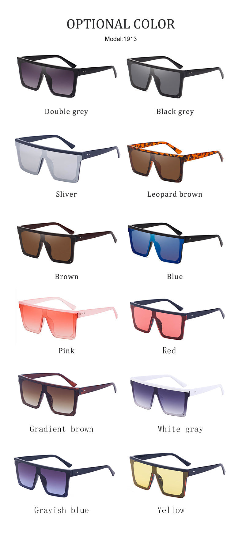 One-piece Lens Sunglasses for Men, High-end Fashion Sunglasses for Women, European and American Style Large Frame Square Glasses sunglasses