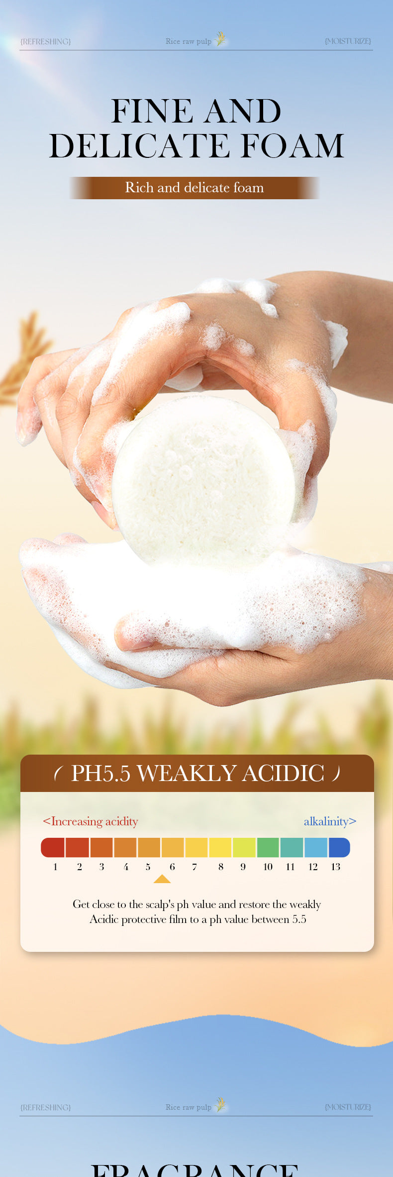 Cross-border Rice Puree Shampoo Soap60g Refreshing and Voluminous Deep Clean Shampoo Wholesale from Foreign Trade Manufacturer